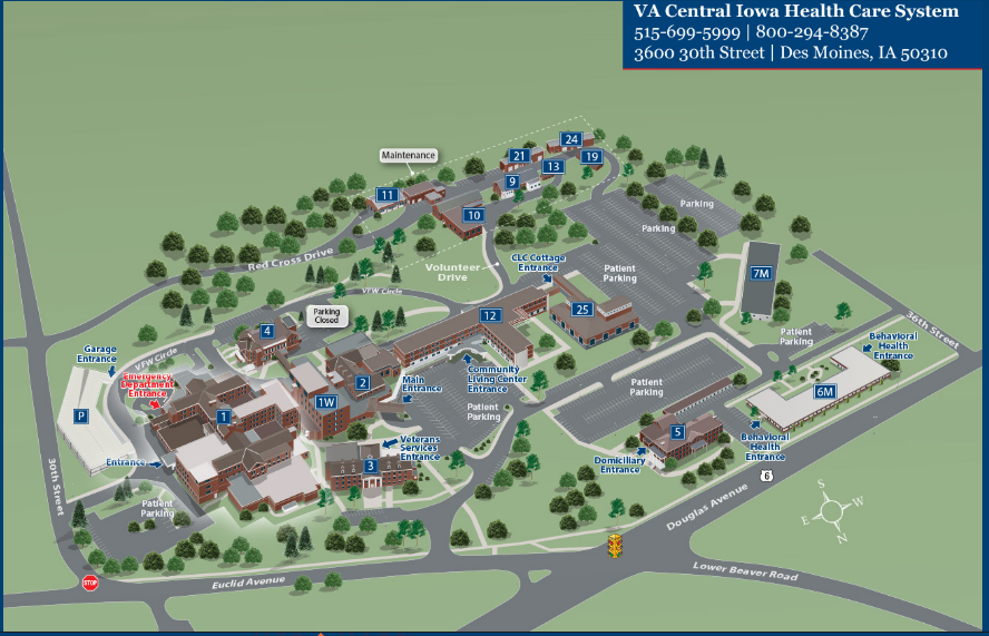 Campus Map VA Central Iowa Health Care Veterans Affairs   Central Iowa VA Health Care System Campus Map.PNG